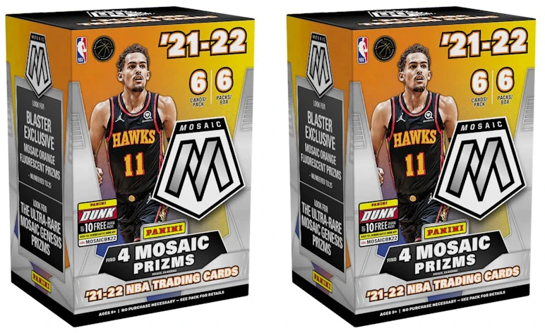 2021-22-panini-mosaic-basketball-blaster-box-2x-lot