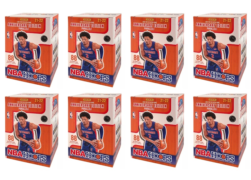 2021-22 Panini NBA Hoops Basketball Blaster Box (Anniversary Edition Parallel) 8x Lot