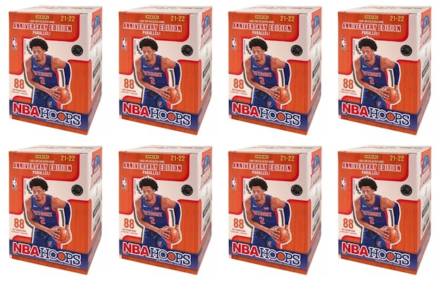 2021-22 Panini NBA Hoops Basketball Blaster Box (Anniversary Edition Parallel) 8x Lot Buy 2021-22 Panini NBA Hoops Basketball Blaster Box (Anniversary Edition Parallel) 8x Lot