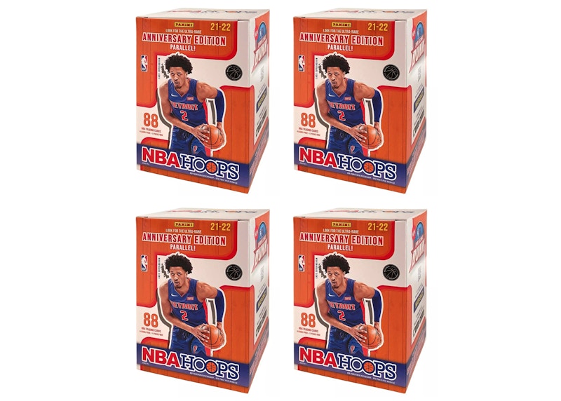2021-22 Panini NBA Hoops Basketball Blaster Box (Anniversary Edition Parallel) 4x Lot