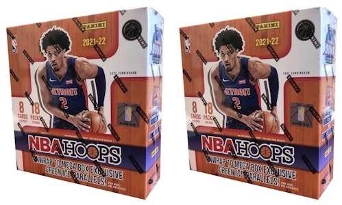2021-22 Panini NBA Hoops Basketball Fanatics Eksklusif Mega Box (Green Ice) 2x Lot Buy 2021-22 Panini NBA Hoops Basketball Fanatics Eksklusif Mega Box (Green Ice) 2x Lot