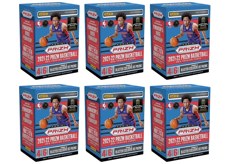 2021-22 Panini Prizm Basketball Blaster Box (Ice Prizms) 6x Lot