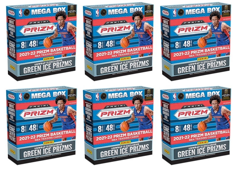 2021-22 Panini Prizm Basketball Fanatics Exclusive Mega Box (Green Ice Prizms) 6x Lot