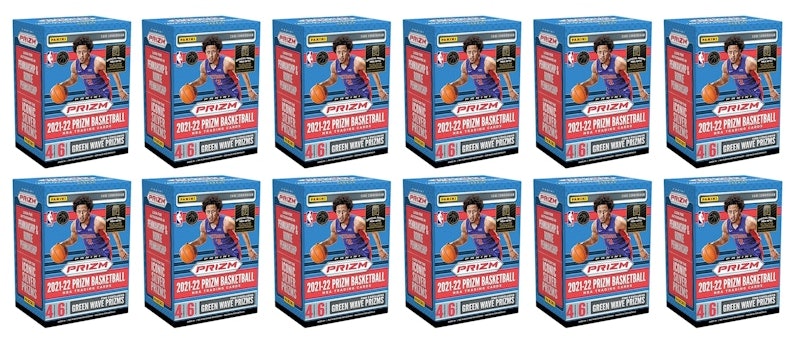 2021-22-panini-prizm-basketball-fanatics-exclusive-blaster-box-green-wave-prizms-12x-lot