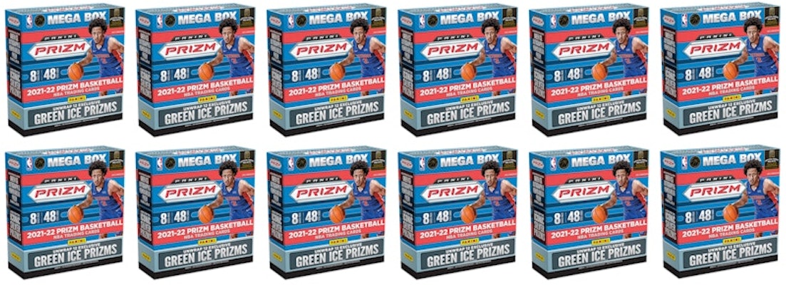 2021-22 Panini Prizm Basketball Fanatics Exclusive Mega Box (Green Ice Prizms) 12x lot Buy 2021-22 Panini Prizm Basketball Fanatics Exclusive Mega Box (Green Ice Prizms) 12x lot