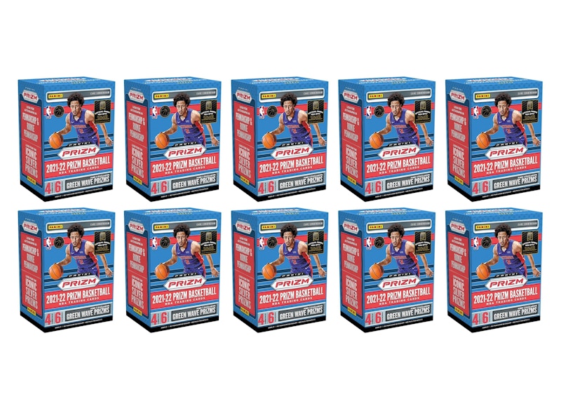 2021-22 Panini Prizm Basketball Fanatics Exclusive Blaster Box (Green Wave Prizms) 10x Lot