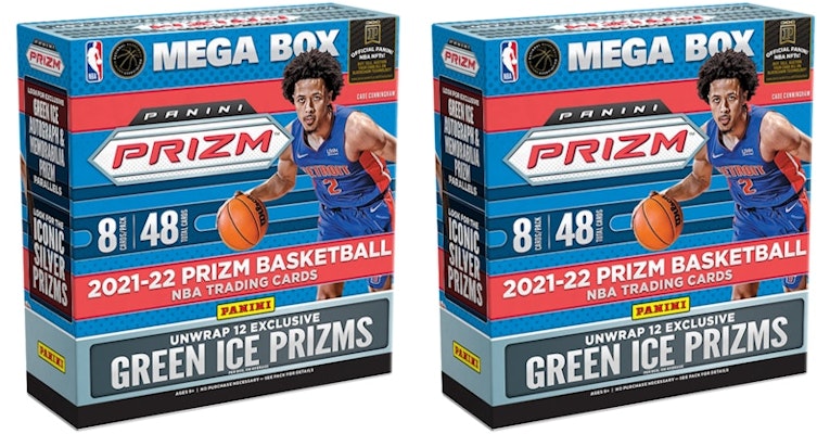 2021-22 Panini Prizm Basketball Fanatics Exclusive Mega Box (Green Ice Prizms) 2x Lot Buy 2021-22 Panini Prizm Basketball Fanatics Exclusive Mega Box (Green Ice Prizms) 2x Lot