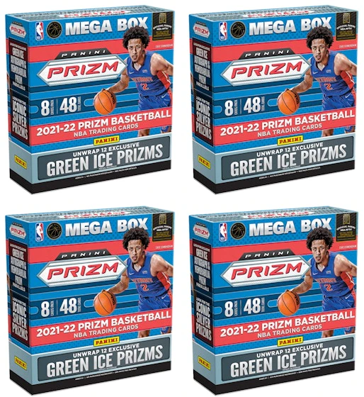 2021-22-panini-prizm-basketball-fanatics-exclusive-mega-box-green-ice-prizms-4x-lot