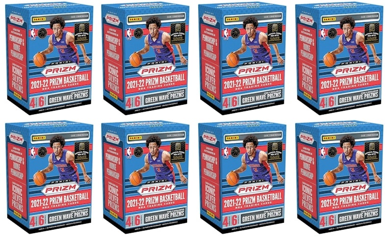 2021-22-panini-prizm-basketball-fanatics-exclusive-blaster-box-green-wave-prizms-8x-lot