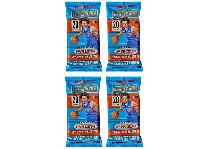 2021-22 Panini Prizm Basketball Hanger Pack (Orange Ice Prizms) 4x Lot