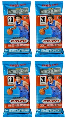 2021-22 Panini Prizm Basketball Hanger Pack (Orange Ice Prizms) 4x Lot Buy 2021-22 Panini Prizm Basketball Hanger Pack (Orange Ice Prizms) 4x Lot