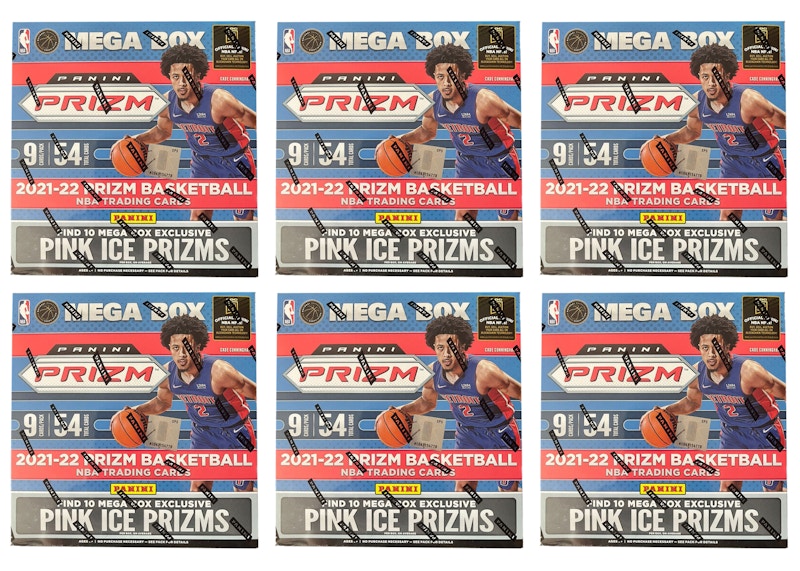 2021-22 Panini Prizm Basketball Mega Box (Pink Ice Prizms) 6x Lot