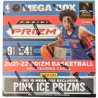 2021-22 Panini Prizm Basketball Mega Box (Pink Ice Prizms) 2021-22 Panini Prizm Basketball Mega Box (Pink Ice Prizms)