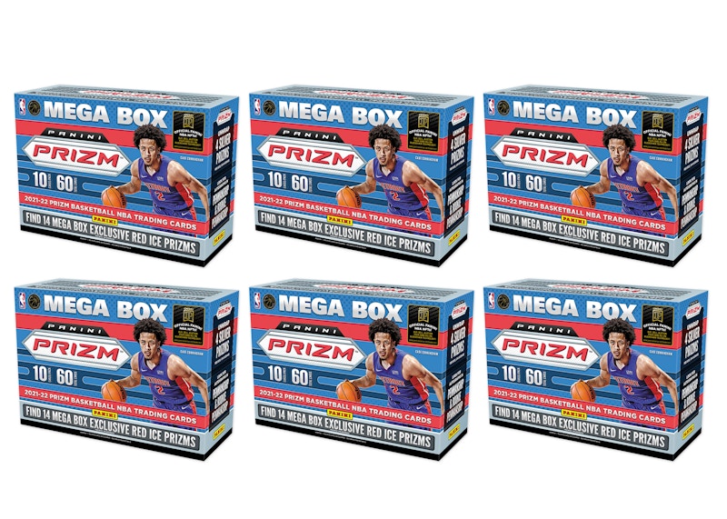 2021-22 Panini Prizm Basketball Mega Box (Red Ice Prizms) 6x Lot