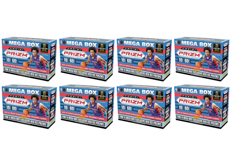 2021-22 Panini Prizm Basketball Mega Box (Red Ice Prizms) 8x Lot