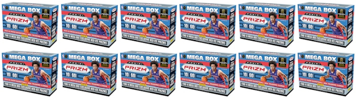 2021-22 Panini Prizm Basketball Mega Box (Red Ice Prizms) 12x Lot Buy 2021-22 Panini Prizm Basketball Mega Box (Red Ice Prizms) 12x Lot