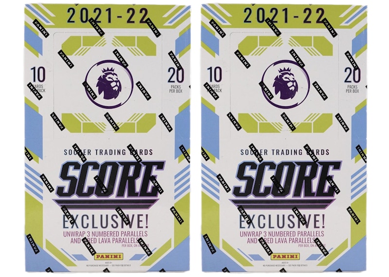 2021-22 Panini Score Premier League Soccer Retail Box (UK Exclusive) 2x Lot