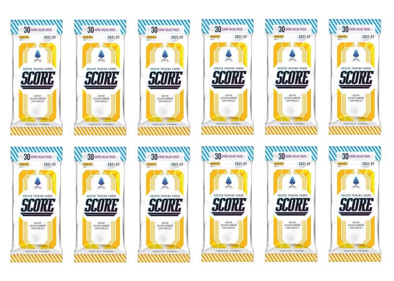 2021-22 Panini Score Serie A Soccer Fat Pack (Italy Exclusive) 12x lot
