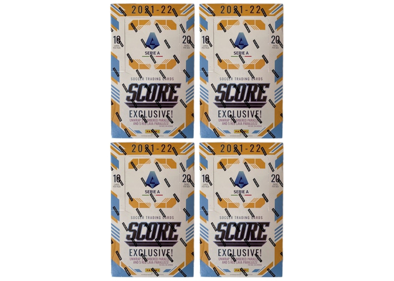2021-22 Panini Score Serie A Soccer Retail Box (Italy Exclusive) 4x Lot