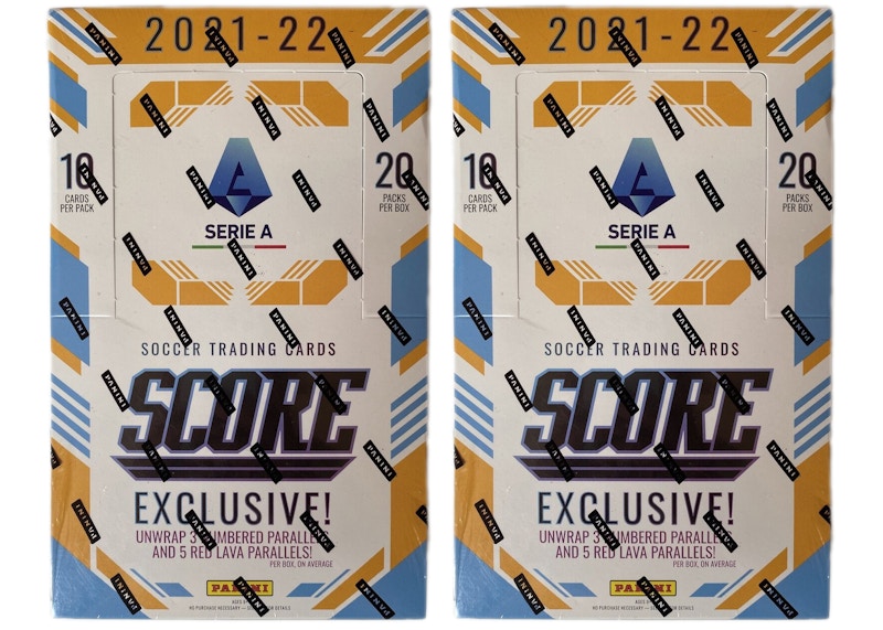2021-22 Panini Score Serie A Soccer Retail Box (Italy Exclusive) 2x Lot