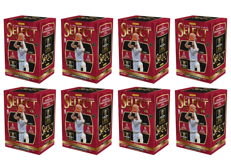 Buy 2021-22 Panini Select 篮球收藏专属绿冰裂盒 8个装