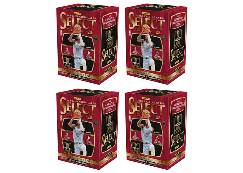 2021-22 Panini Select Basketball Fanatics Exclusive Blaster Box (Green Ice Prizms) 4x Lot