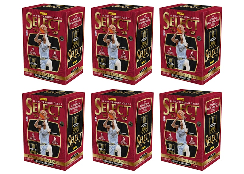 2021-22 Panini Select Basketball Fanatics Exclusive Blaster Box (Green Ice Prizms) 6x Lot