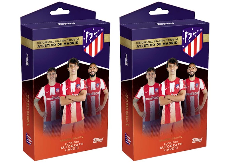 Buy 2021-22 Topps Atletico De Madrid Set Kotak Bola Sepak 2x Lot