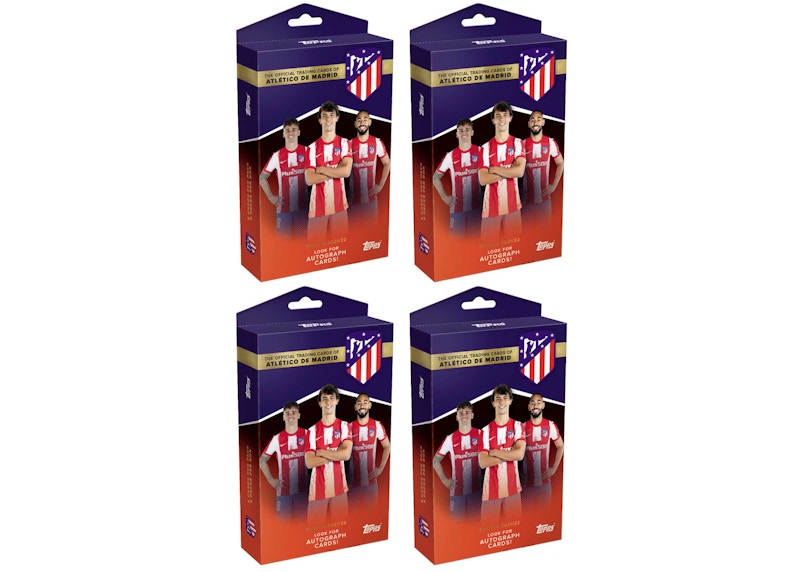 2021-22 Topps Atletico De Madrid Team Set Soccer Box 4x Lot
