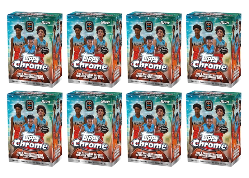 2021-22 Topps Chrome Overtime Elite Basketball Blaster Box 8x Lot