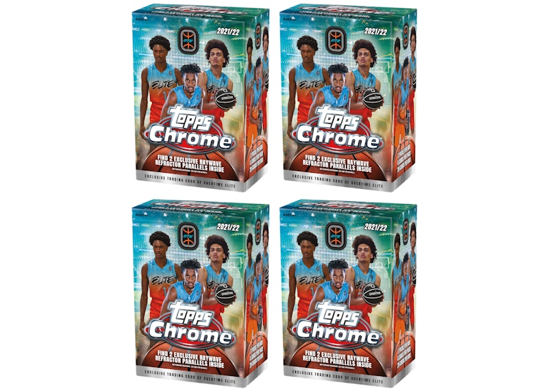 2021-22 Topps Chrome Overtime Elite Basketball Blaster Box 4x Lot
