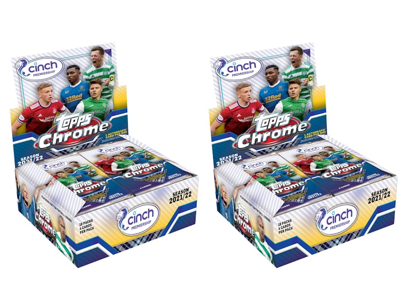 2021-22 Topps Chrome SPFL Soccer Hobby Box 2x Lot