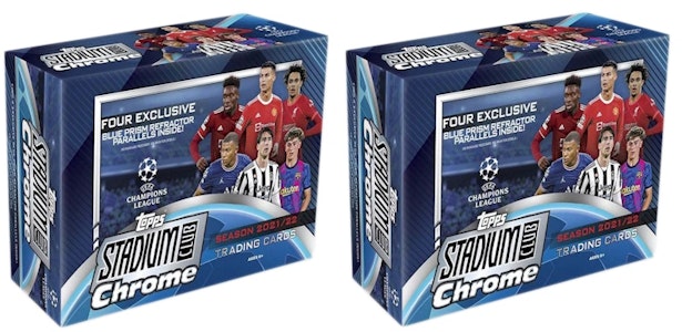 2021-22 Topps Chrome Stadium Club UEFA Champions League Soccer Mega Box 2x Lot Buy 2021-22 Topps Chrome Stadium Club UEFA Champions League Soccer Mega Box 2x Lot