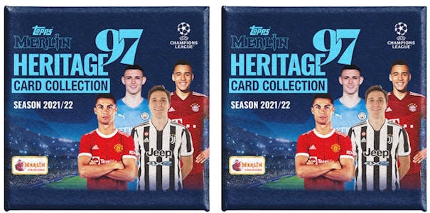 2021-22 Topps Merlin 97 復古 UEFA 歐洲冠軍聯賽足球收藏盒 2盒組 Buy 2021-22 Topps Merlin 97 復古 UEFA 歐洲冠軍聯賽足球收藏盒 2盒組