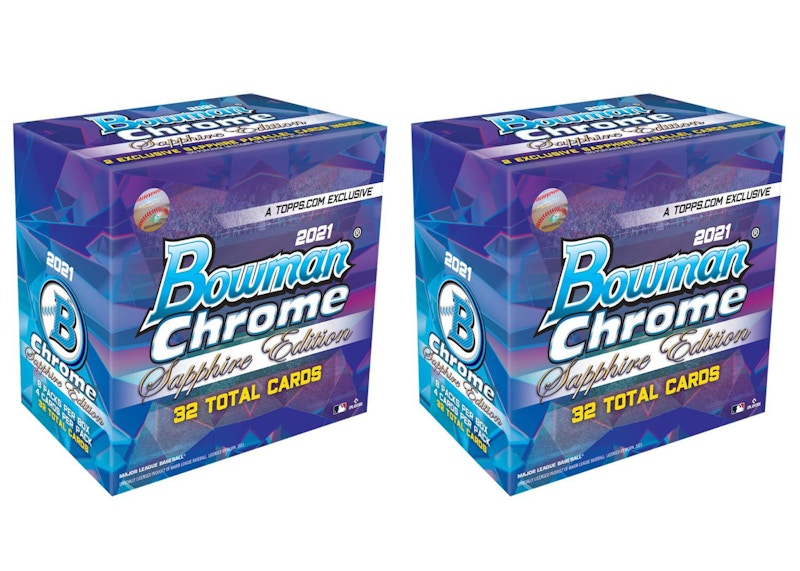 2021 Bowman Chrome Sapphire Edition Baseball Box 2x Lot