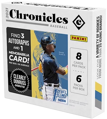 2021 Panini Chronicles Baseball 1st Off The Line Box Buy 2021 Panini Chronicles Baseball 1st Off The Line Box