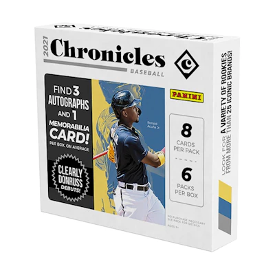 2021 Panini Chronicles Baseball Hobby Box (6 Packs)