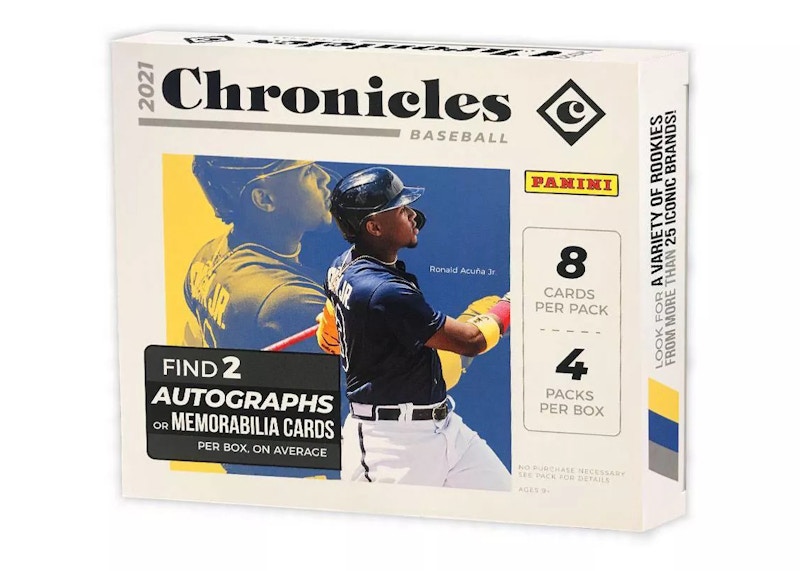 2021 Panini Chronicles Baseball Preferred Retail Box (4 Packs)