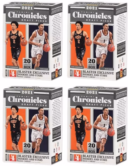 2021-panini-chronicles-draft-picks-collegiate-basketball-blaster-box-4x-lot