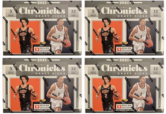 2021 Panini Chronicles Draft Picks Collegiate Basketball Mega Box (Orange Opti-Chrome Parallels) 4x Lot Buy 2021 Panini Chronicles Draft Picks Collegiate Basketball Mega Box (Orange Opti-Chrome Parallels) 4x Lot