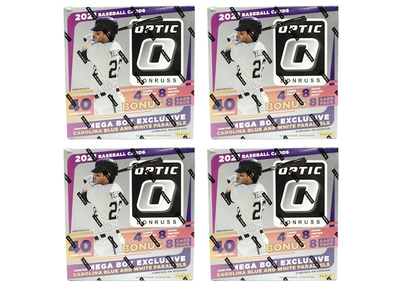 Buy 2021 Panini Donruss Optic Baseball Mega Box (Paralel Biru dan Putih Carolina) 4x Lot