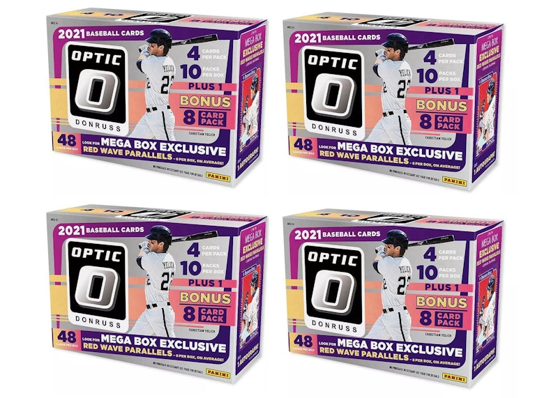 2021 Panini Donruss Optic Baseball Mega Box (Red Wave Parallels) 4x Lot