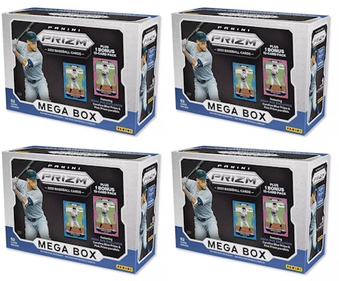 2021 Panini Prizm Baseball Mega Box (Carolina Blue & Pink Prizm) 4x Lot Buy 2021 Panini Prizm Baseball Mega Box (Carolina Blue & Pink Prizm) 4x Lot
