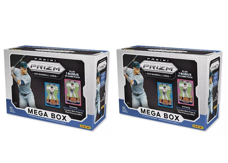 2021 Panini Prizm Baseball Mega Box (Carolina Blue & Pink Prizm) 2x Lot