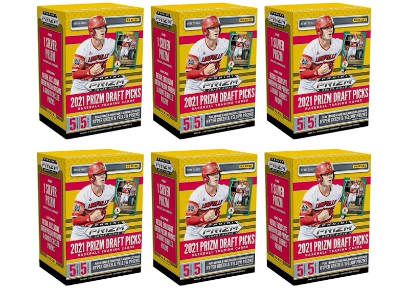 2021 Panini Prizm Draft Picks Collegiate Baseball Blaster Box 6x Lot