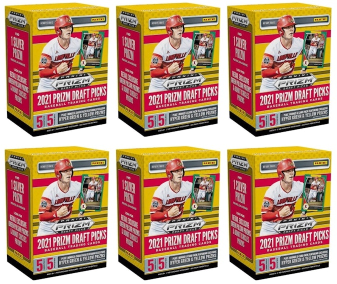 2021-panini-prizm-draft-picks-collegiate-baseball-blaster-box-6x-lot