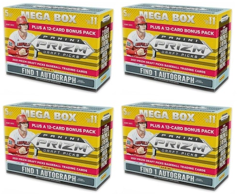 2021 Panini Prizm Draft Picks Collegiate Baseball Mega Box (Target) 4x Lot Buy 2021 Panini Prizm Draft Picks Collegiate Baseball Mega Box (Target) 4x Lot