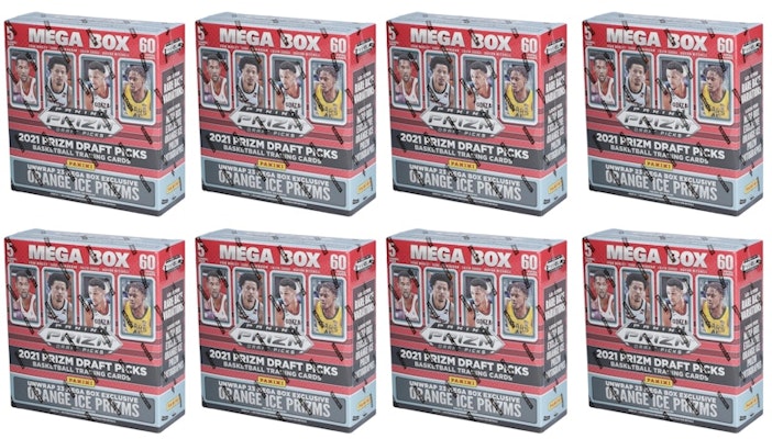 2021 Panini Prizm Draft Picks Collegiate Basketball Mega Box (Orange Ice Prizms) 8x Lot Buy 2021 Panini Prizm Draft Picks Collegiate Basketball Mega Box (Orange Ice Prizms) 8x Lot