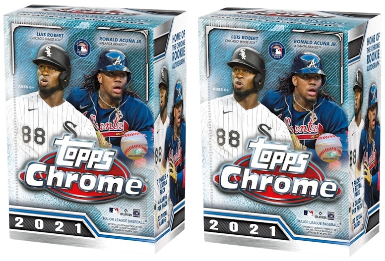 2021-topps-chrome-baseball-blaster-box-2x-lot