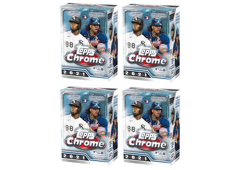 2021 Topps Chrome Baseball Blaster Box 4x Lot